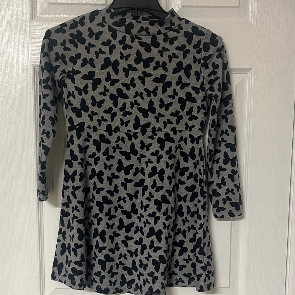 Carter's Gray and Black Butterfly Dress